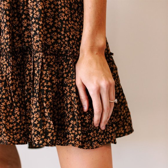 🆕 BOHO FLORAL RUFFLED BABYDOLL DRESS - Picture 5 of 7